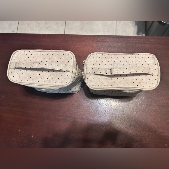 Bundle!! 2 Kate Spade out to lunch Beige and Black Polka Dot Bag - Picture 2 of 10